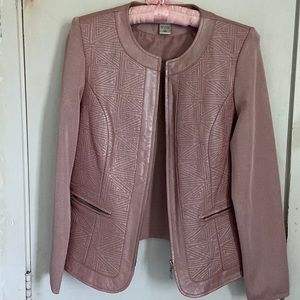 Nygard Pink Leather Jacket Iridescent